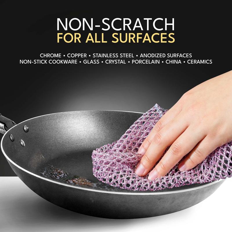 Heavy Duty Non Scratch Scrubbers - Replace Kitchen Sponges for Dishwashing with Our Scouring Pads