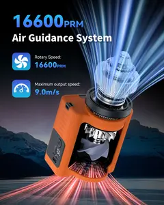 PLAYHOT N610 Waist Fan – 10000mAh Battery, Up to 22 Working Hours, 16600RPM Turbo Cooling, 5 Adjustable Modes, 5-in-1 Clip/Neck/Desk Fan/LED Light/Power Bank, Ideal for Outdoor/Camping/Worksites