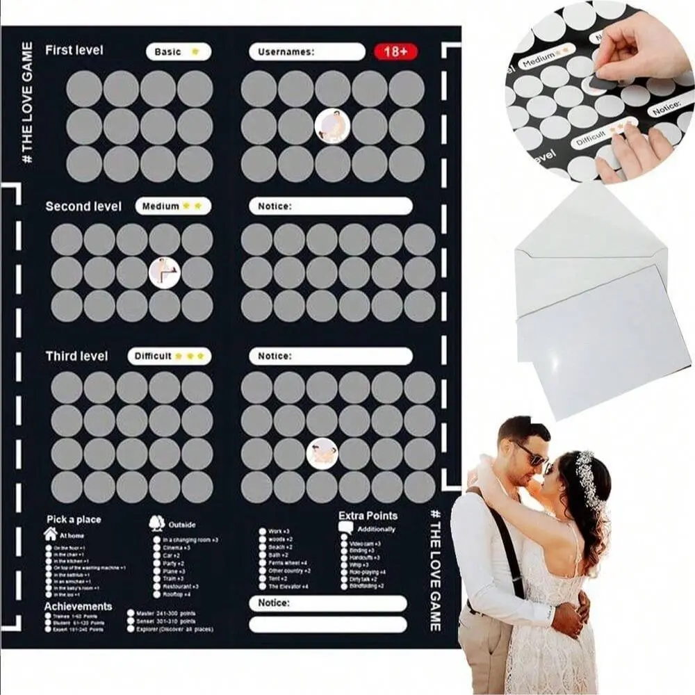 Marriage To Do List Scratch Off Poster, 1 Count Fun Wedding Game Poster, Wedding Anniversary Gift, Marriage Bucket List Poster, Couple Love