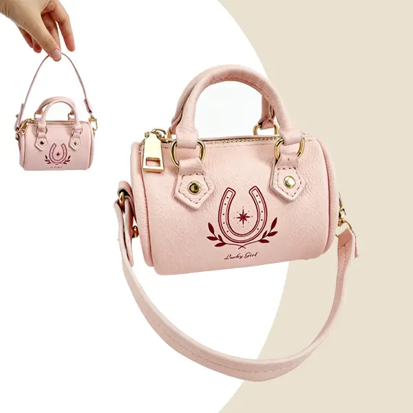 【New In】Mini PU Leather Barrel Bag with Zipper and Hand Strap for Key Card Lipstick Headphone Cosmetics, Small Coin Storage Bag Crossbody Bags Fashionable Crossbody Bag