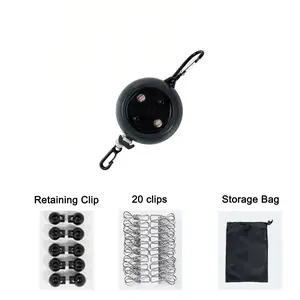 Retractable Travel Clothesline Set  Anti-Slip Windproof Design with 20 Clips & Storage Bag Portable Drying Solution for Indoor & Outdoor Use Easy to Pack for Business Trips & Vacations