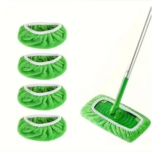 Wet & Dry Mop Cloth Set, 4 Counts Durable Mop Cloth, Easy To Clean Design, Household Cleaning Supplies for Home Kitchen Bathroom