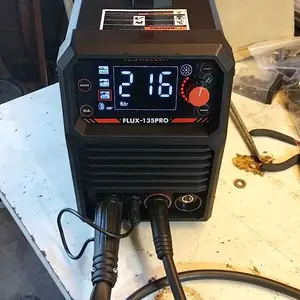 YESWELDER FLUX-135PRO 135Amp 110V Flux Core MIG Welder, Gasless MIG/Lift TIG/Stick 3-in-1 Welding Machine, Digital Display DC IGBT Synergic Control