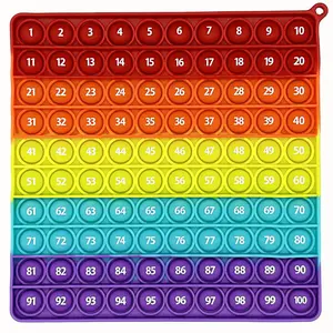 Number Learning Push Bubble Fidget Toy, Colorful Silicone Number Counting Toy, Educational Toy For Kids