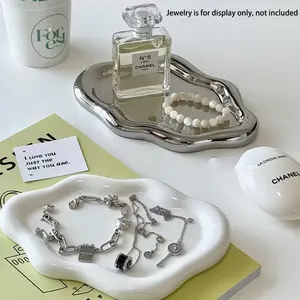 1PC Cloud Tray Explosive Desktop Advanced Finished Decoration Jewelry Rack Decoration Storage Display Plate Desktop Photo Props, Jewelry Trays