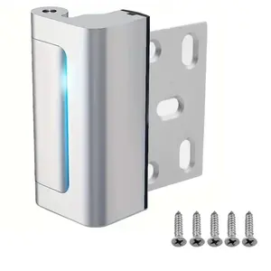 New Home Security Door Lock Aluminum Alloy Anti-Theft Door Lock Childproof Door Reinforcement Lock with 3 Inch Stop NONE