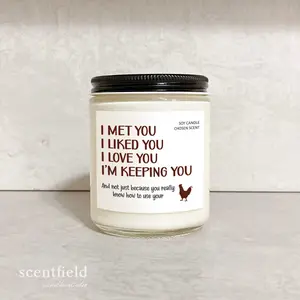 I Love You Funny Gift for Husband Hilarious Boyfriend Gag Gift Anniversary Gift for Men Birthday Valentine's Dayn Christmas Vegan Soy Candle