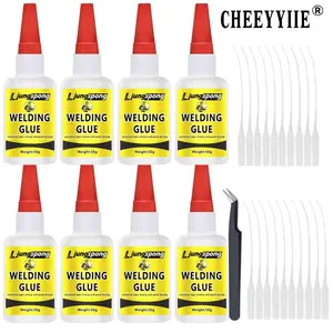 8pcs Welding High Strength Oily Glue, Super Adhesive Glue, Soldering Flux Strong Glue, Clear Glue, Craft Glue For Plastic, Wood, Ceramics, Metal, 50ml Soldering Agent