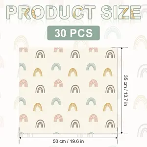 Rainbow Tissue Paper 30pcs Bulk Cute Biodegradable Gift Wrapping Paper for Birthday and Bouquet Packaging