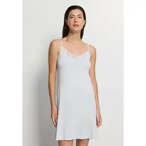 Hanro Natural Elegance Lace Trim V-Neck Chemise