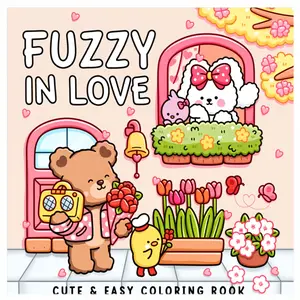 Cute Animal Coloring Book, 24 Stress-Relieving Designs, 7.9in X 7.9in, Thick Paper, Perfect Gift for Adults, Kids, Teens, Holidays, Parties
