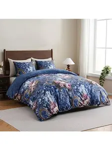G by Giuliana Home 3-Piece Baroque Blue Duvet Set