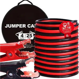 4 Gauge 25 Feet Jumper Cables with Carry Bag for SUV and Trucks Battery Automotive Booster Cables for Starting Dead or Weak Batteries (TDP0425)