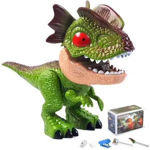 Dinosaur Sharpeners, 5 in 1 Dinosaur Model Stationery Set Includes Ruler, Pencil, Pencil Sharpener, Binding Machine and Eraser, Posable School Supplies(Style 2)