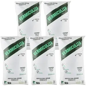 PVP Industries Medium Vermiculite Professional Grade Soil Conditioner, 5 Pack