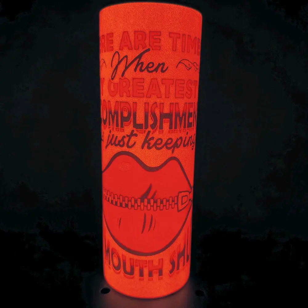 20oz Glow "Mouth Shut" Tumbler