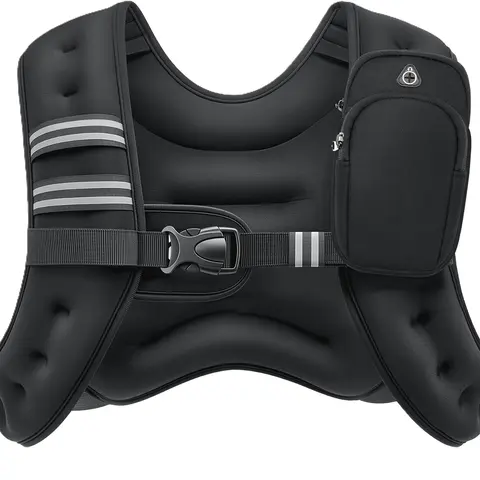【SummerFinds】Unisex Weighted Vest (6lbs/8lbs/12lbs/16lbs/20lbs/25lbs/30lbs) - Adjustable, Breathable, with Reflective Straps & Detachable Pocket, for Whole Body Workout, Run/Hike/Ruck Use, Weighted Vests Women #TikTokDealsForYouDays #SummerWins