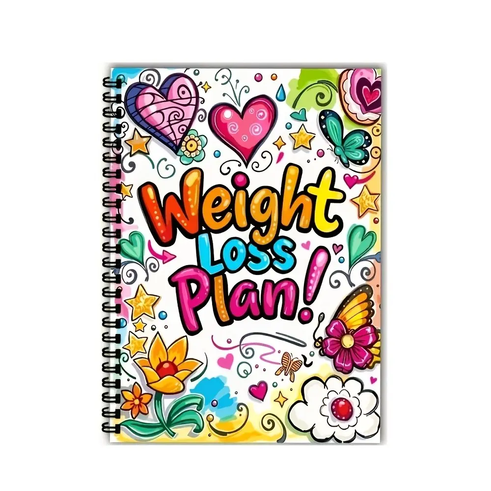 90-Day Gradient Color Tracker Set, Spiral Bound Planner Notebook, Fitness Journal, Workout Journal, Minimalist Fitness & Nutrition Plan, Progress Chart, Body Metrics, Daily Habit Log, Motivation Tips