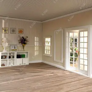 2pcs Dollhouse Flooring - Realistic Walnut Wood Grain Panels 17x11cm 6.7x4.3in, Compatible with 1:12 & 1:6 Scale, DIY Modular Floor for Major Brand Dollhouse Kits, Recycled Material, Natural Wood Texture, Simulation Look