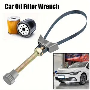 Adjustable oil filter wrench, universal range 60–120 mm for cars, trucks, and more; steel engine strap wrench with ergonomic design, mechanical grip disassembly tool with anti-slip features—a dedicated automotive repair essential. outdoorfun