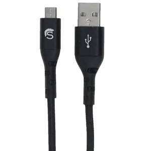 Scipio STMICRO4 4 ft. Kevlar Braided Micro Cable - USB to Micro Sync & Power Charging Cord - Black