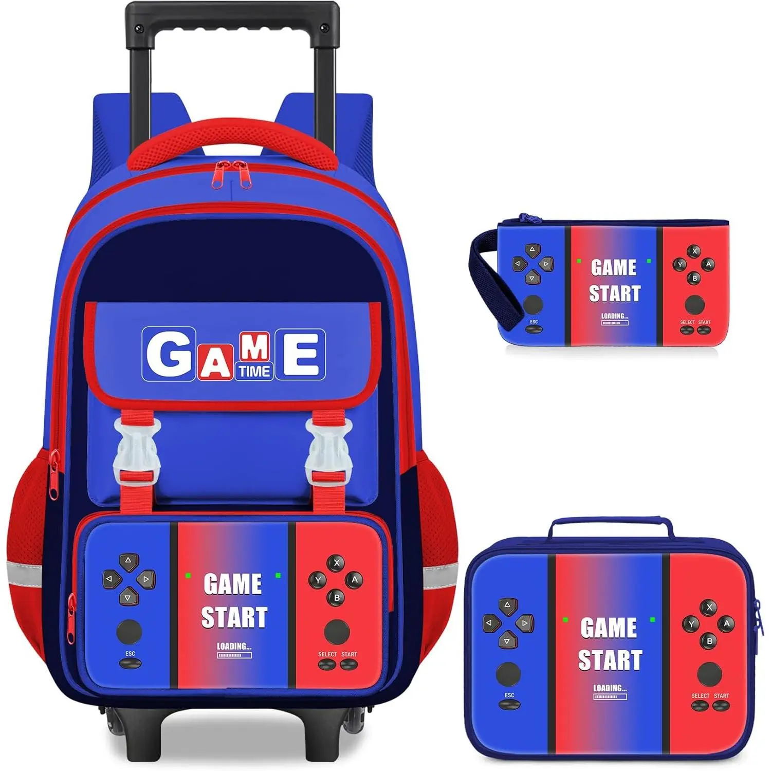 Red-blue-backpack Set
