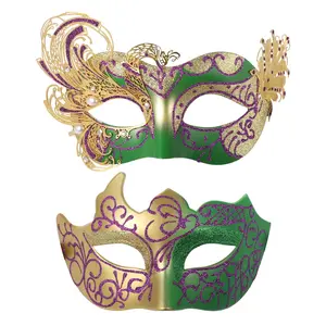 OIDEA 2Pcs Couples Masquerade Mask Set - Venetian Carnival Party Masks for Men and Women