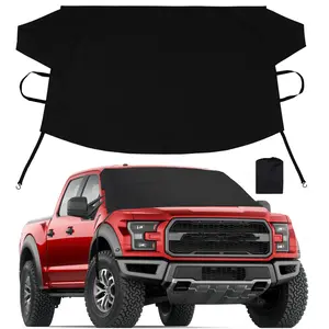 Snowproof Windshield Cover for Winter, Waterproof and Windproof Front Window Protector, Suitable for Cars Trucks and Suvs