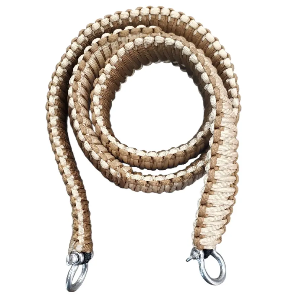 CHOCOLATE BROWN AND TAN PARACORD STRAP CHOCOLATE BROWN AND TAN PARACORD STRAP
