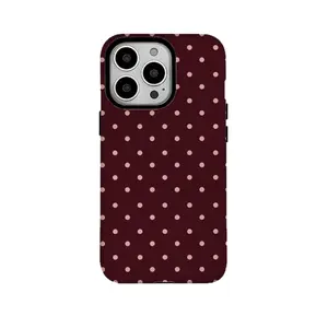Polka Dot iPhone Case, Shockproof Protective Cover, Compatible with iPhone 17 Pro Max, 17 Air, 16 Pro, 15, 14, 13, 12 Suitable for iPhone 17 ProMax Compatible with Samsung Galaxy S25
