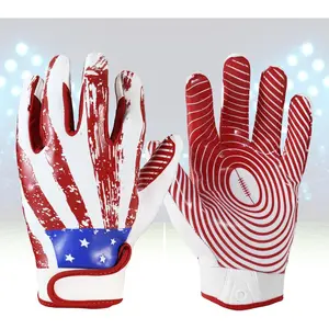 Youth Flag Football Gloves, Football Receiver Gloves Boys Girls, Sticky Grip Kids Football Gloves