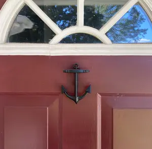 Anchor Door Knocker by Michael Healy - Handcrafted, Easy Install, Solid Cast Brass or Matte Black Cast Iron