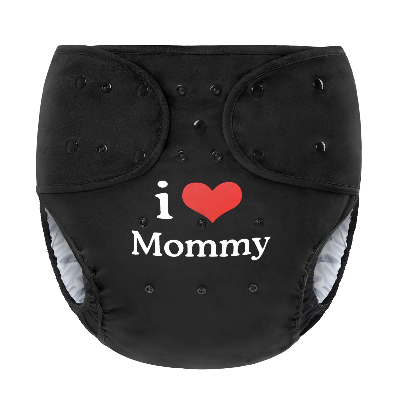 Littleforbig Washable Adjustable Reusable Waterproof Cloth Adult Diaper Wrap Cover One Size - I Love Mommy