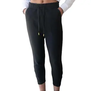 Songa Clothing Jamming Joggers 80% Cotton 20% Polyester with Black Satin Trim, Tapered Ankle, and Gold Metal Aglet for Comfortable Fit