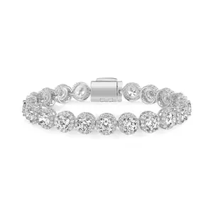 MDFUN  9mm Iced Out Cuban Link Clasp Bracelet for Men & Women  Hip Hop Bling Tennis Bracelet Luxury Streetwear Jewelry