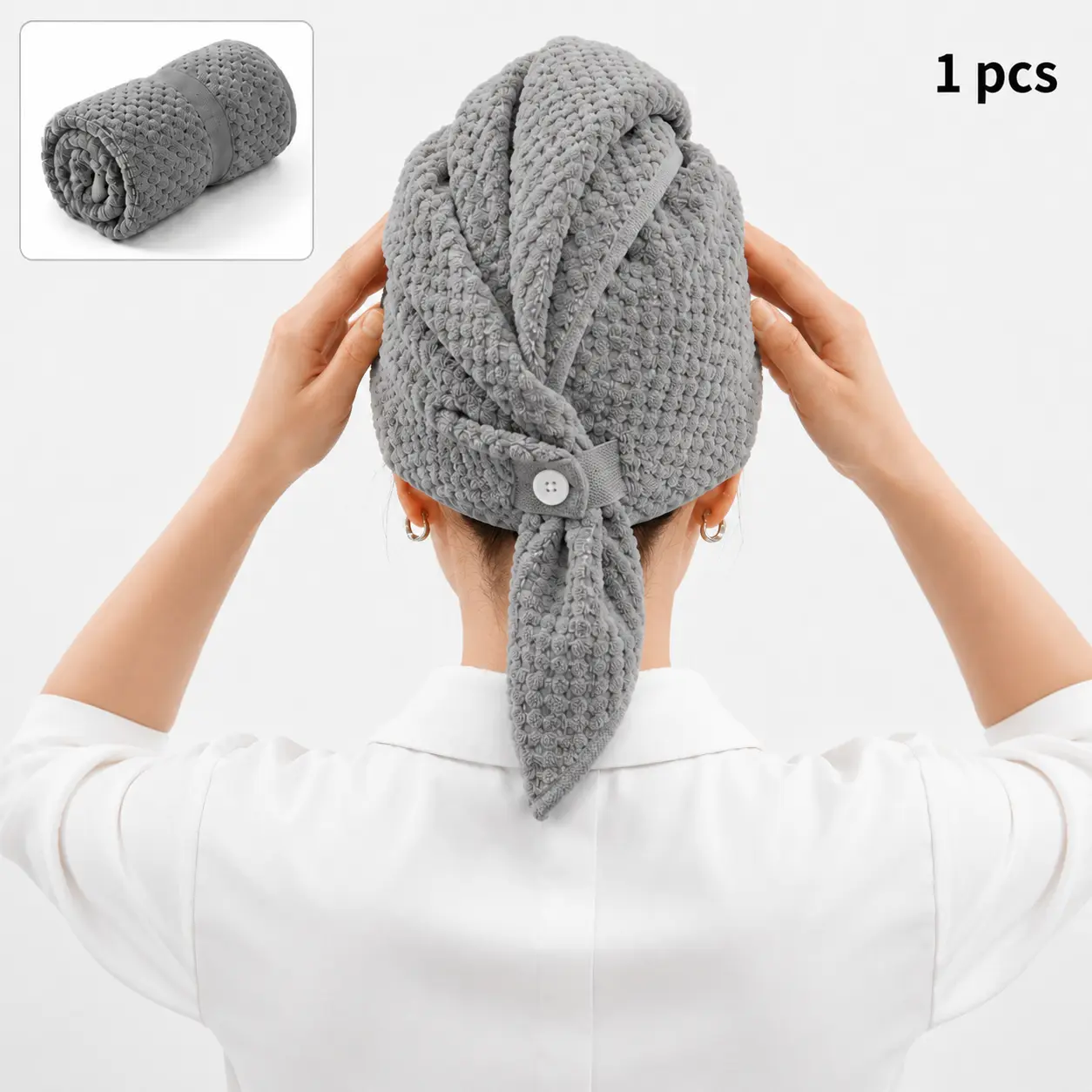 Women’s Extra Large Microfiber Hair Towel Wrap | Ultra-Absorbent Quick-Dry Anti-Frizz Turban for Long, Thick & Curly Hair, Wash Day, Home & Travel