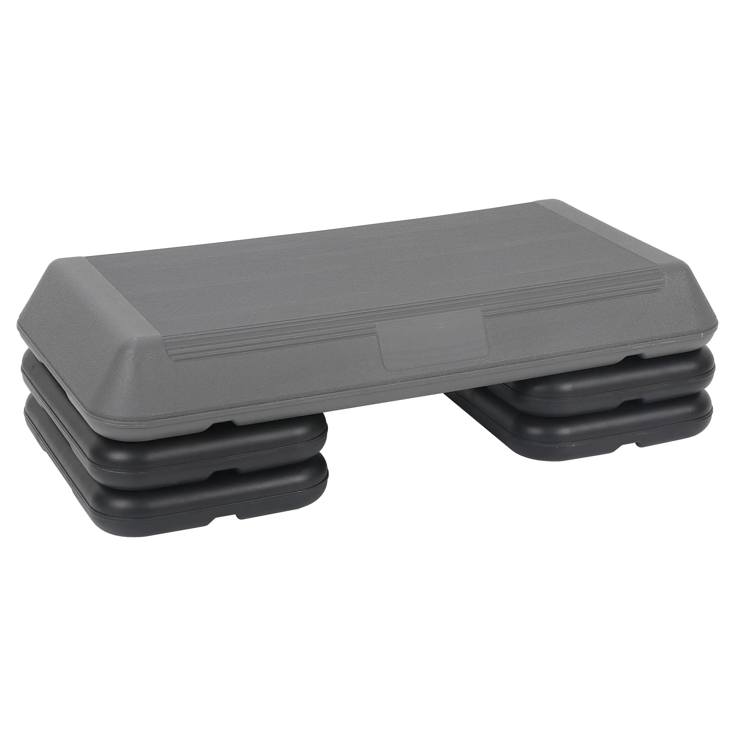 PVC Multi-Level Lightweight Aerobic Step Stepper with Push Up Board, Trapezoidal Workout Accessory, 4 Height Settings (4"-6"-8") & 4 Risers, for Home Workouts & Aerobic Training,summerwins