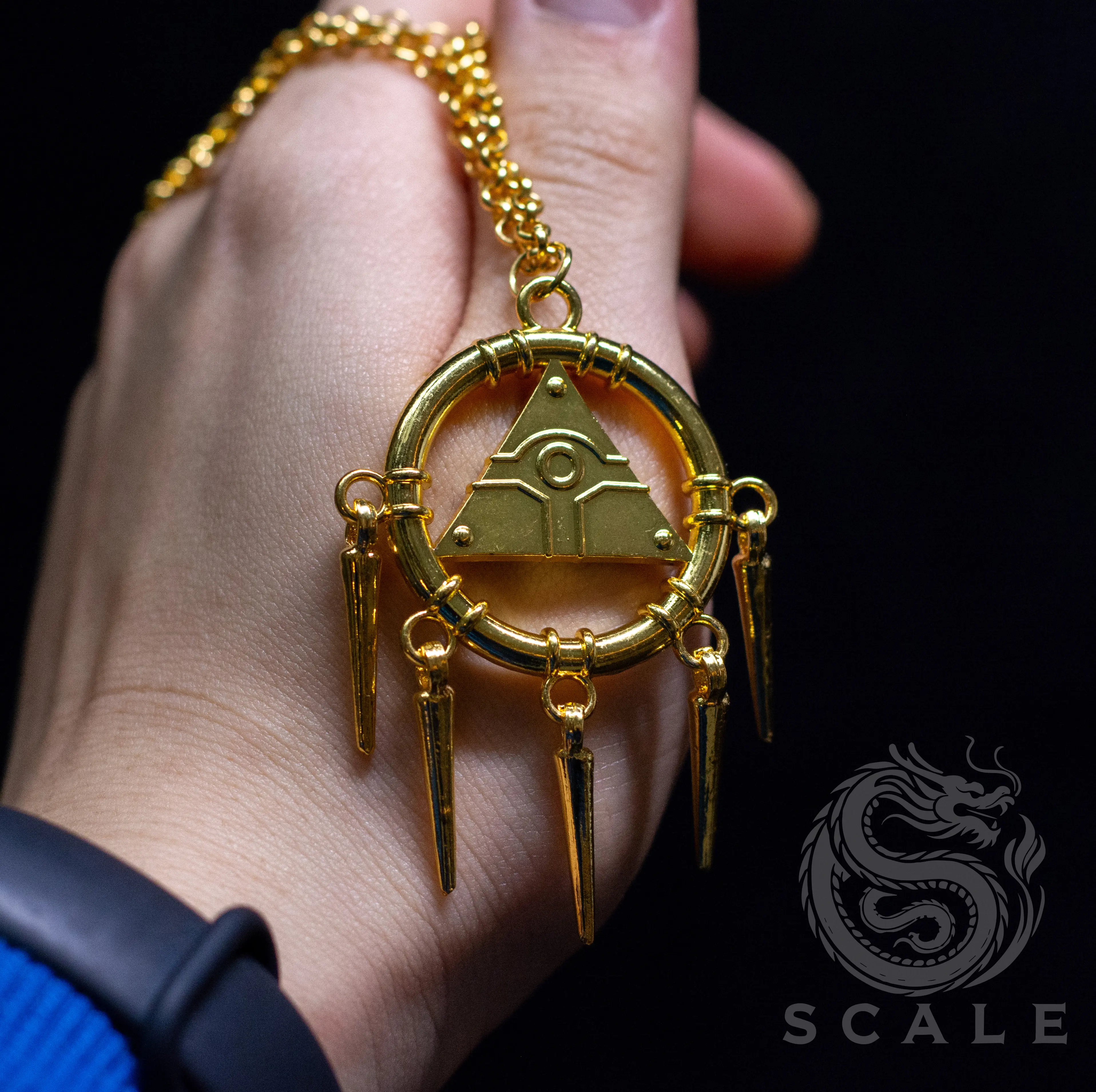 Yu-Gi-Oh Millennium Puzzle Frosted Gold Necklace Pendant Anime