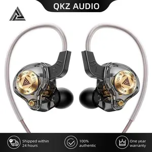 、2025 ENZO HiFi Wired Earphones – Noise-Canceling Gaming Earbuds with Mic | 8D Surround Sound for Sports/Gym | Bass-Boosted In-Ear Audio Set, Electronic Black