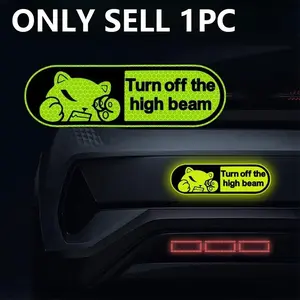 Cartoon Bear Pattern Car Sticker, High Intensity Reflective Automobile Decals, Night Driving Safety Warning Sticker, Body Personalized Decorative Waterproof Durable Decals, Gloss Vinyl Decal, Rear Side Decal, Multipurpose Car Decal
