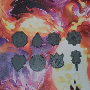 3D Printed Kanto Pokémon Gym Badges Set - Paint Your Own