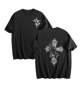 Jesus Cross T-Shirt - Religious Christian Apparel for Church Family - Confirmation Communion Gifts for Teens Boys Girls - Graphic Tee for Everyday Faith - Pre-Shrunk Heavy Cotton Feel Street Style - Birthday Easter Gift Idea