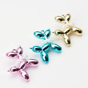 Diy Jewelry Accessories Metallic Color-plated Macaron Balloon Dog Pendant Mobile Phone Chain Keychain Accessories Material