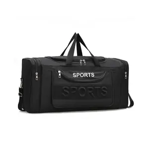 Large Capacity Sports Bag, Short Trip Handbag, Multi-Layer Gym Exercise Luggage, Waterproof Nylon Training Bag, Outdoor Casual Shoulder Bag