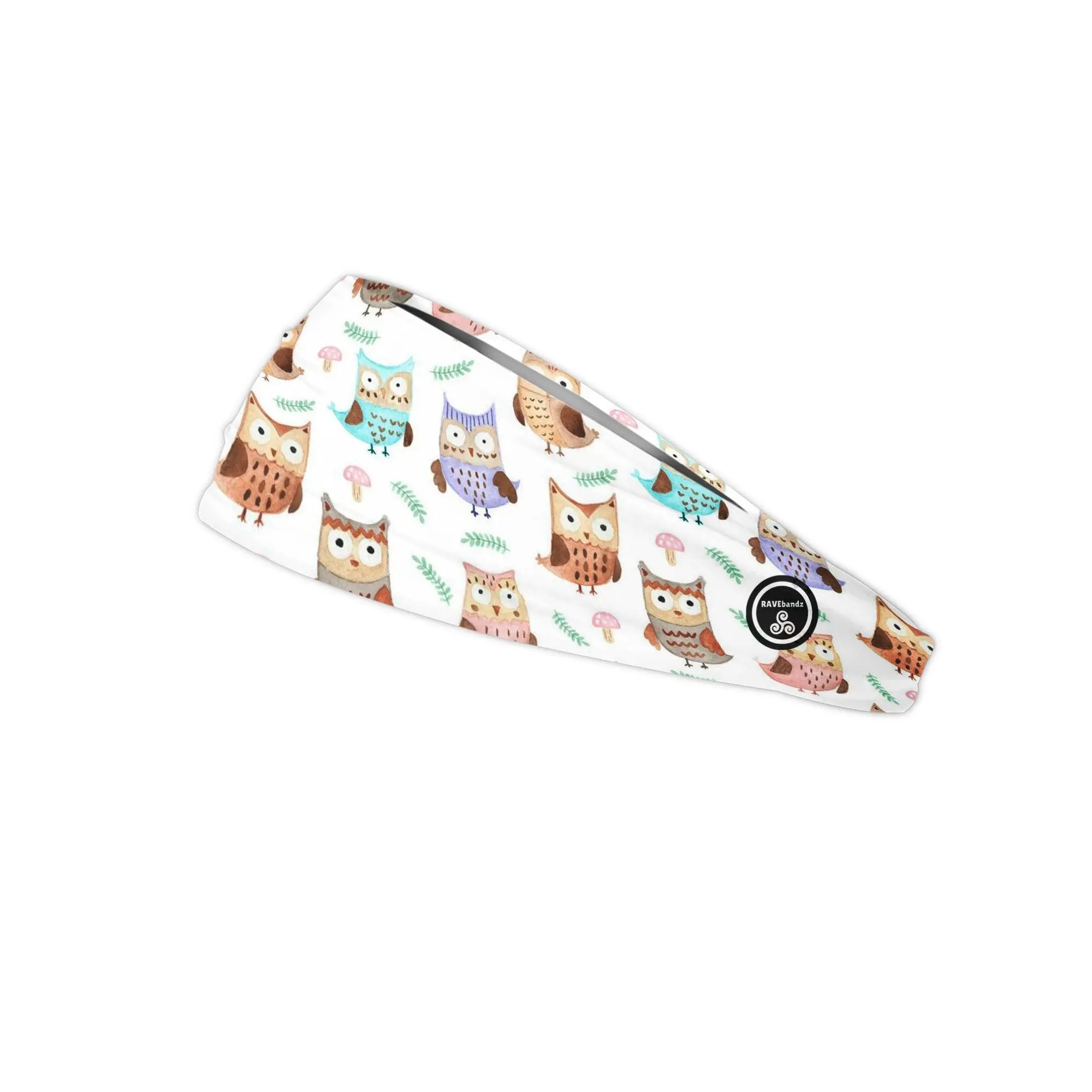 RAVEbandz The Pro - Wide Stretch Headband (Owls)