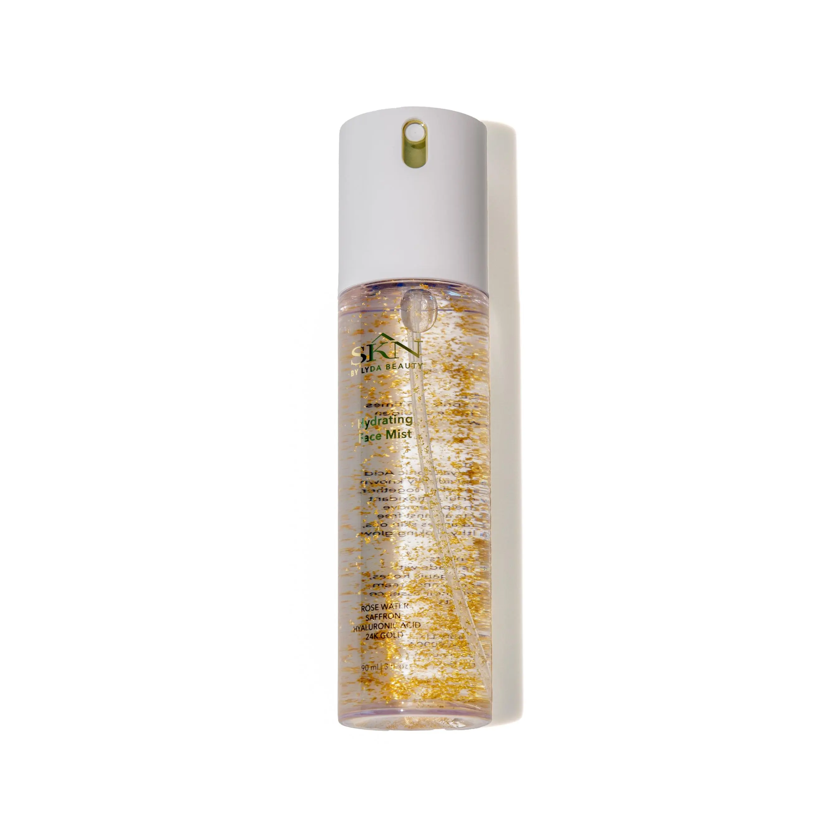 Lyda Beauty - Hydrating Face Mist 24K Gold Facial Spray with Hyaluronic Acid & Organic Rose Water - Vegan Dewy Finish Face Mist