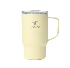 Insulated Stainless Steel Travel Mug - 18 oz - Silver