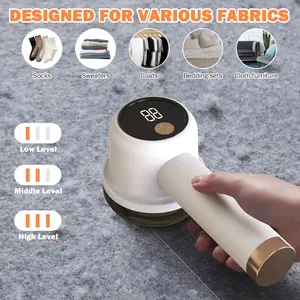 Fathersdaygift Rechargeable Fabric Shaver with 2 Replaceable Stainless Steel 6-Leaf Blades | Lint Remover with 3-Speed Settings & LED Display - Efficient Sweater and Lint Shaver for Clothes, Removing Fuzz, Lint Balls, Pills.Christmas Gift
