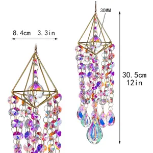1 piece of crystal sun ornament, a gold-plated hanging sun catcher embedded with crystals, featuring a rainbow-making function. Ideal for indoor & outdoor decoration, and perfect as a gift for birthdays, Valentine’s Day, and Mother’s Day.
