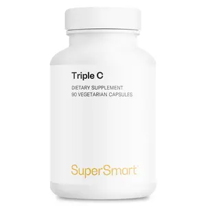 Supersmart - Triple C (3 Forms of Vitamin C) - Ascorbic Acid, Calcium Ascorbate & Ascorbyl Palmitate | Non-GMO & Gluten Free - 90 Vegetarian Capsules